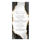 黒、金ゴールド、グレーミストの瑪瑙メニュー ラックカード (正面)