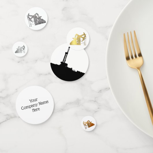 黒、金ゴールド、テーマ銀製の油田 コンフェッティ (グループ)