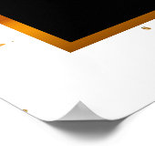 黒、金ゴールド、大理石、白–16座席表 ポスター (角)