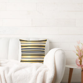 黒、金ゴールド、白のヴィンテージ クッション