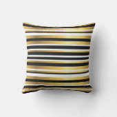 黒、金ゴールド、白のヴィンテージ クッション (裏面)