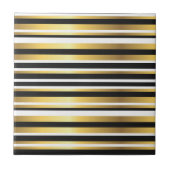 黒、金ゴールド、白のヴィンテージ タイル (正面)