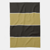 黒、金ゴールド、白ストライプ色 キッチンタオル (縦)