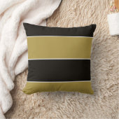 黒、金ゴールド、白ストライプ色 クッション (ブランケット)
