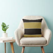 黒、金ゴールド、白ストライプ色 クッション (椅子)