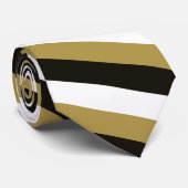 黒、金ゴールド、白ストライプ色 ネクタイ (ロール)