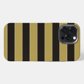 黒、金ゴールド、白ストライプ色 iPhoneケース (裏面横)