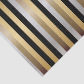黒、金ゴールド、銀および青銅は縞で飾ります 薄葉紙 (詳細)
