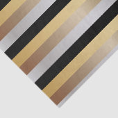 黒、金ゴールド、銀および青銅色の金属は縞で飾ります 薄葉紙 (詳細)