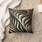 黒、金ゴールド、銀のオリジナル模様 クッション (ブランケット)