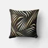 黒、金ゴールド、銀のオリジナル模様 クッション (裏面)