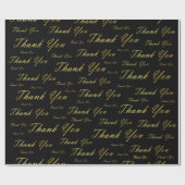 黒，金ゴールド，銀感謝してい,  +あなた，花，フローラ ラッピングペーパー (フラット)