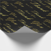 黒，金ゴールド，銀感謝してい,  +あなた，花，フローラ ラッピングペーパー (角)