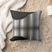 黒、銀のデザイン クッション (ブランケット)