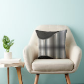 黒、銀のデザイン クッション (椅子)