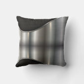 黒、銀のデザイン クッション (裏面)