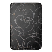 黒/銀スワーズバスルームのマット バスマット (正面縦)