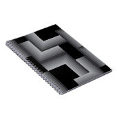 黒、銀、カッコいい、ユニークトレンディー ノートブック (右側)