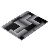 黒、銀、カッコいい、ユニークトレンディー ノートブック (左側)