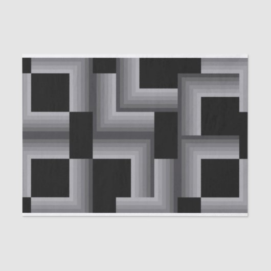 黒、銀、カッコいい、ユニークトレンディー 薄葉紙 (正面)