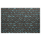 黒、青、オレンジのパターン ファブリック (ファットクウォーター)