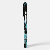 黒、青、燃えたオレンジ絵を描の渦巻き旋回 Case-Mate iPhoneケース (裏面 / 左)