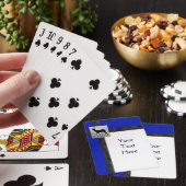 黒、青、白のトランプと鹿 トランプ (インサイチュ)