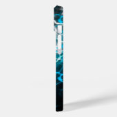 黒、青、白の稲妻水反射 Case-Mate iPhoneケース (裏面 / 左)