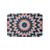黒、青、赤のマンダラスター バスマット (正面)