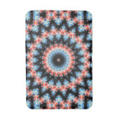 黒、青、赤のマンダラスター バスマット (正面縦)