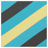 黒、青、黄色のパターストライプのン ファブリック (クローズアップ)