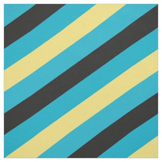 黒、青、黄色のパターストライプのン ファブリック (見本)