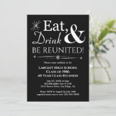 黒 食べ飲み 再会 レトロ クラス 再会 招待状 (スタンド正面)