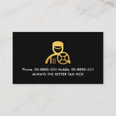黒(黄すごい色のタクシータブ付き) 名刺 (裏面)