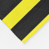 黒、黄色の蜂そっくりのストライプなパターン フリースブランケット (角)