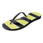 黒、黄色、白のストライプ ビーチサンダル (アングル)