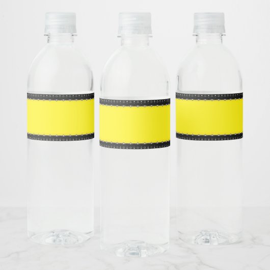 黒、黄色、白色 ペットボトルラベル (ボトル)
