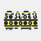 黒、黄、および白の水玉模様とストライプ フェイバーボックス (折り畳みなし)