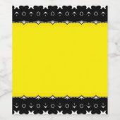 黒、黄、および白 ワインラベル (シングルラベル)