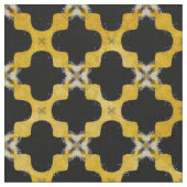 黒、黄、灰色の都市パタモダンーン ファブリック (クローズアップ)