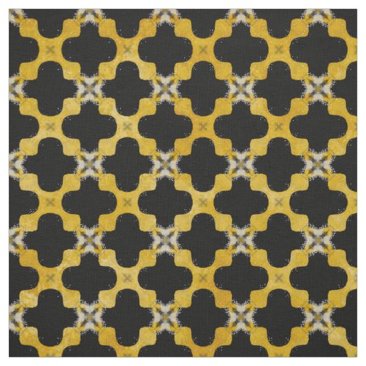 黒、黄、灰色の都市パタモダンーン ファブリック (見本)