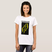 黒+黄+白のスケートボーダーTシャツ Tシャツ (正面フル)
