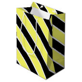 黒、黄、白の各ストライプ色 ミディアムペーパーバッグ (正面アングル)