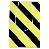 黒、黄、白の各ストライプ色 ミディアムペーパーバッグ (裏面)