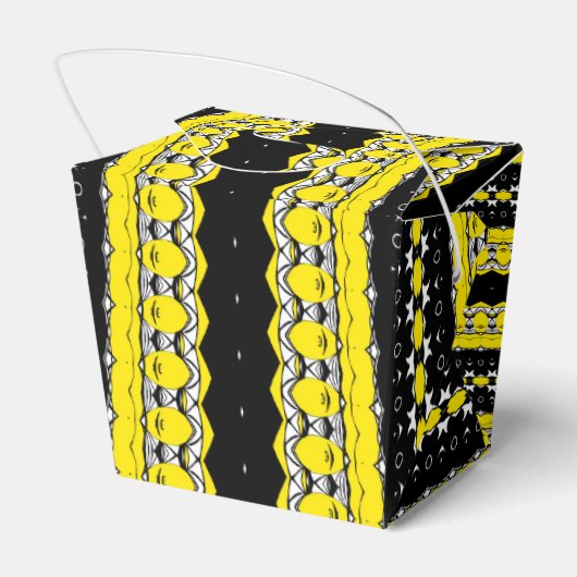 黒、黄、白の部族模様 フェイバーボックス (裏面サイド)