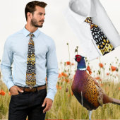 黒、黄、茶色のレイヴのキジの羽毛ネクタイ ネクタイ