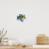 黒、黄、青の毒ダーツカエル ポスター (キッチン)