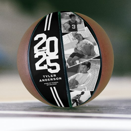 黒 2025 卒業 4年生 フォト バスケットボール