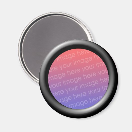 黒(3Dエフェクトフレーム縁ど)テンプレート マグネット (正面/裏面)