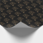 黒|Let It Snow Crismas Rapping紙 ラッピングペーパー (角)